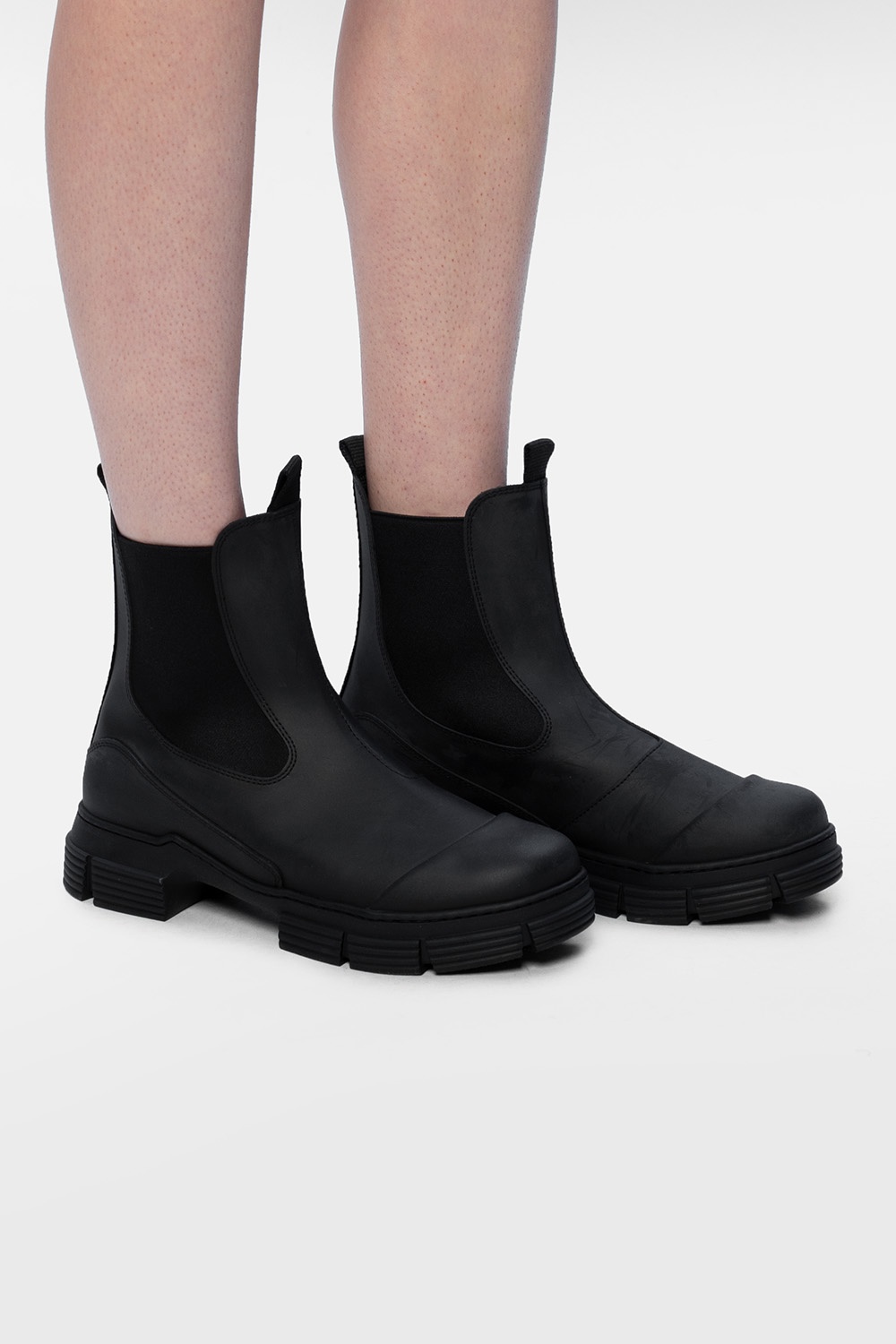 Ganni rubber sale ankle boots